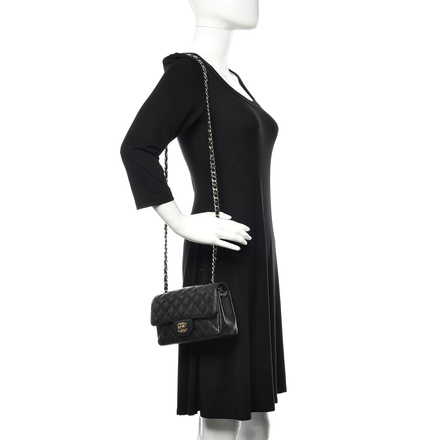 Chanel Caviar Quilted Mini Rectangular Flap Black 2 of 12