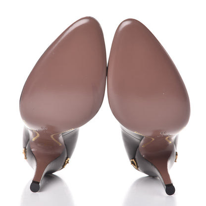 Gucci Nappa Horsebit High Heel Pumps 38 Black 5 of 9