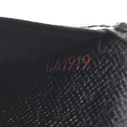 Louis Vuitton Epi 6 Card Billfold Wallet Black 9 of 11