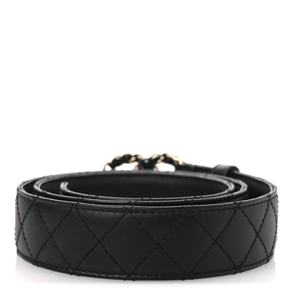Chanel Lambskin Quilted CC Chain Belt 85 34 Black 2 of 7