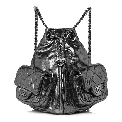 Chanel Iridescent Calfskin Mini Backpack Is Back Silver 1 of 9