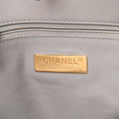 Chanel Lambskin Quilted Chanel 19 Shopping Bag Grey 6 of 12
