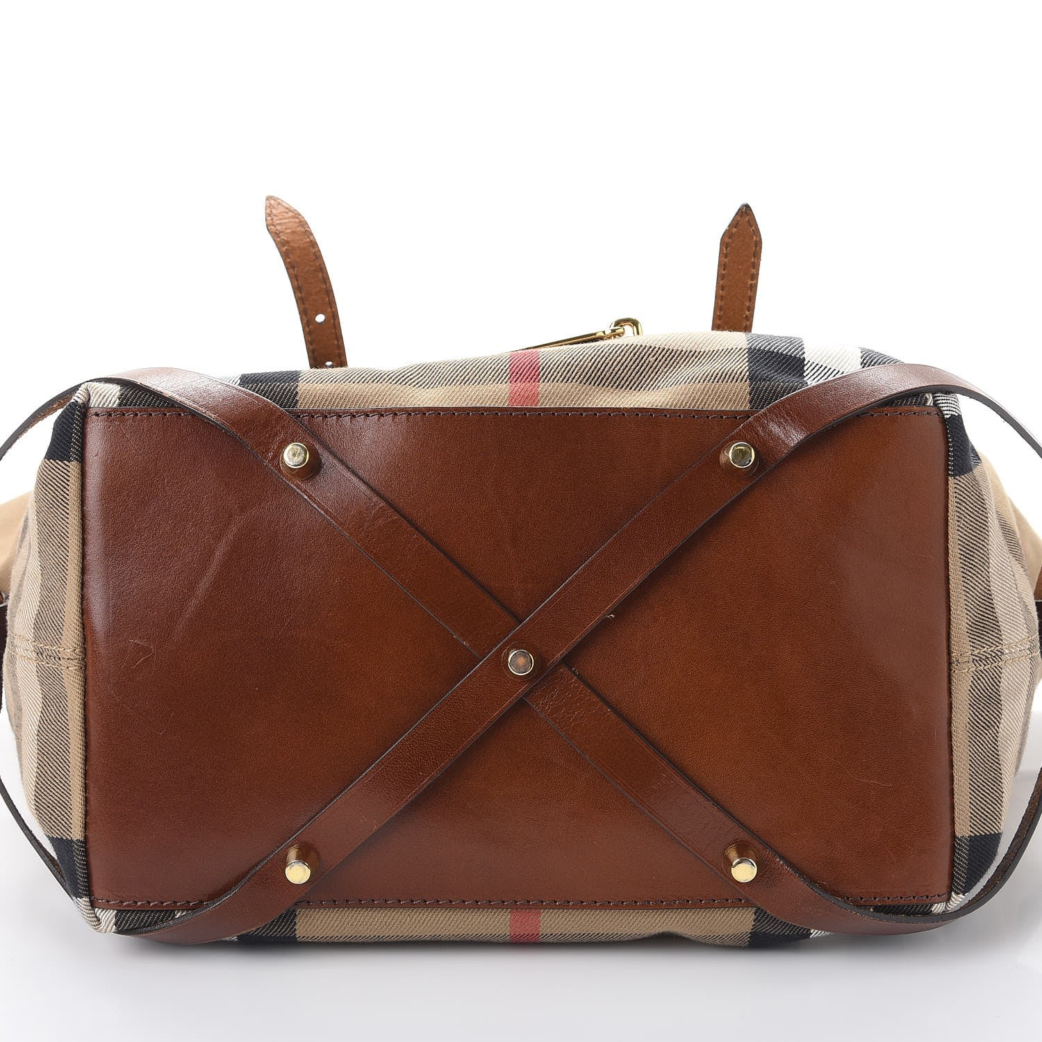 Burberry Canvas House Check Shoulder Bag Saddle Brown 13 of 13