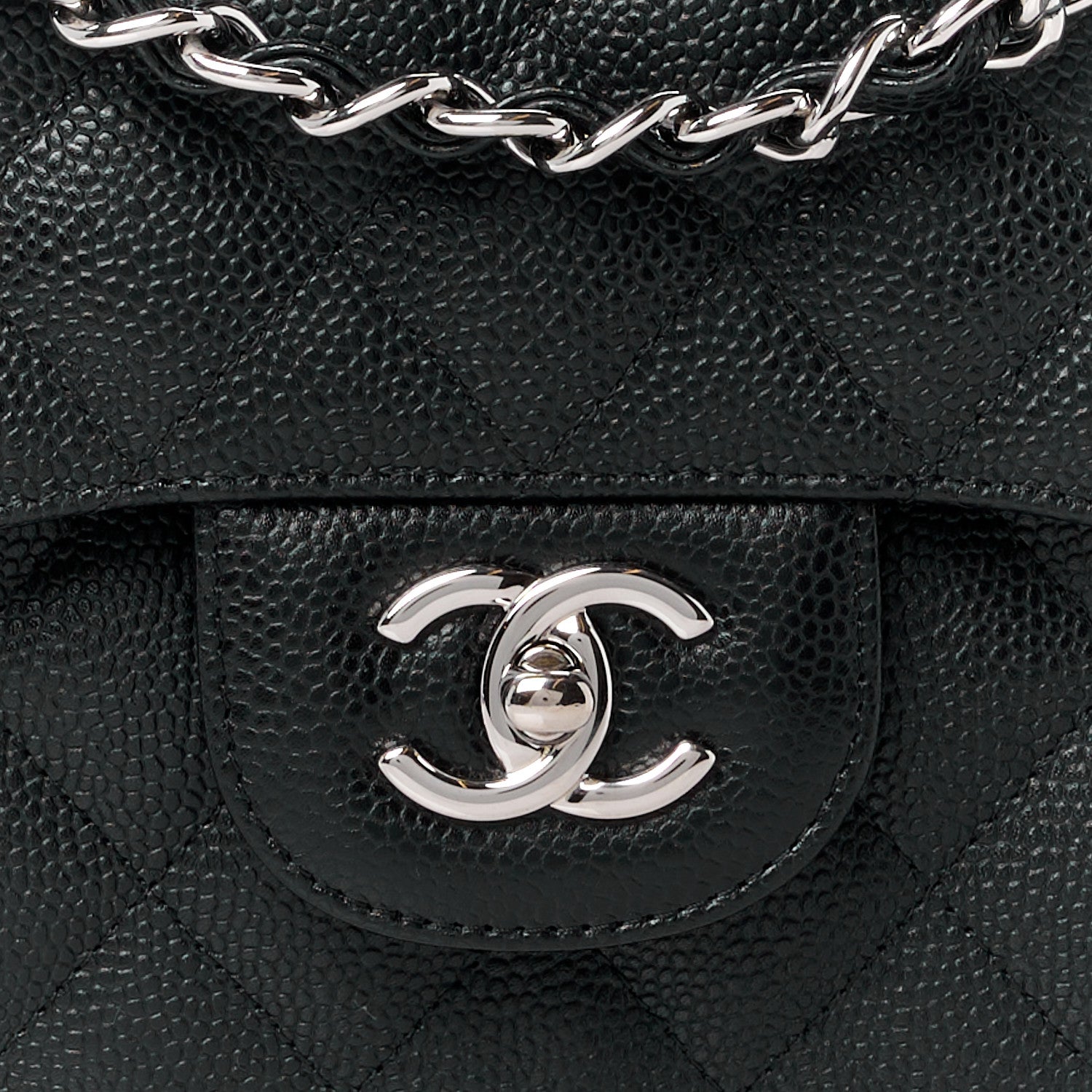 Chanel Caviar Quilted Jumbo Double Flap Black 9 of 12