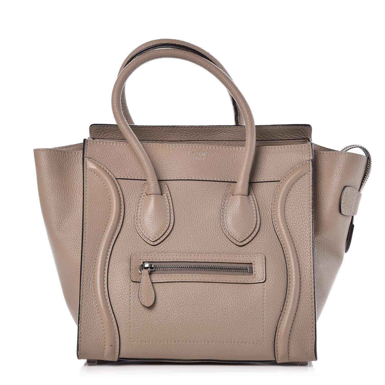 Celine Drummed Calfskin Micro Luggage Dune 1 of 11