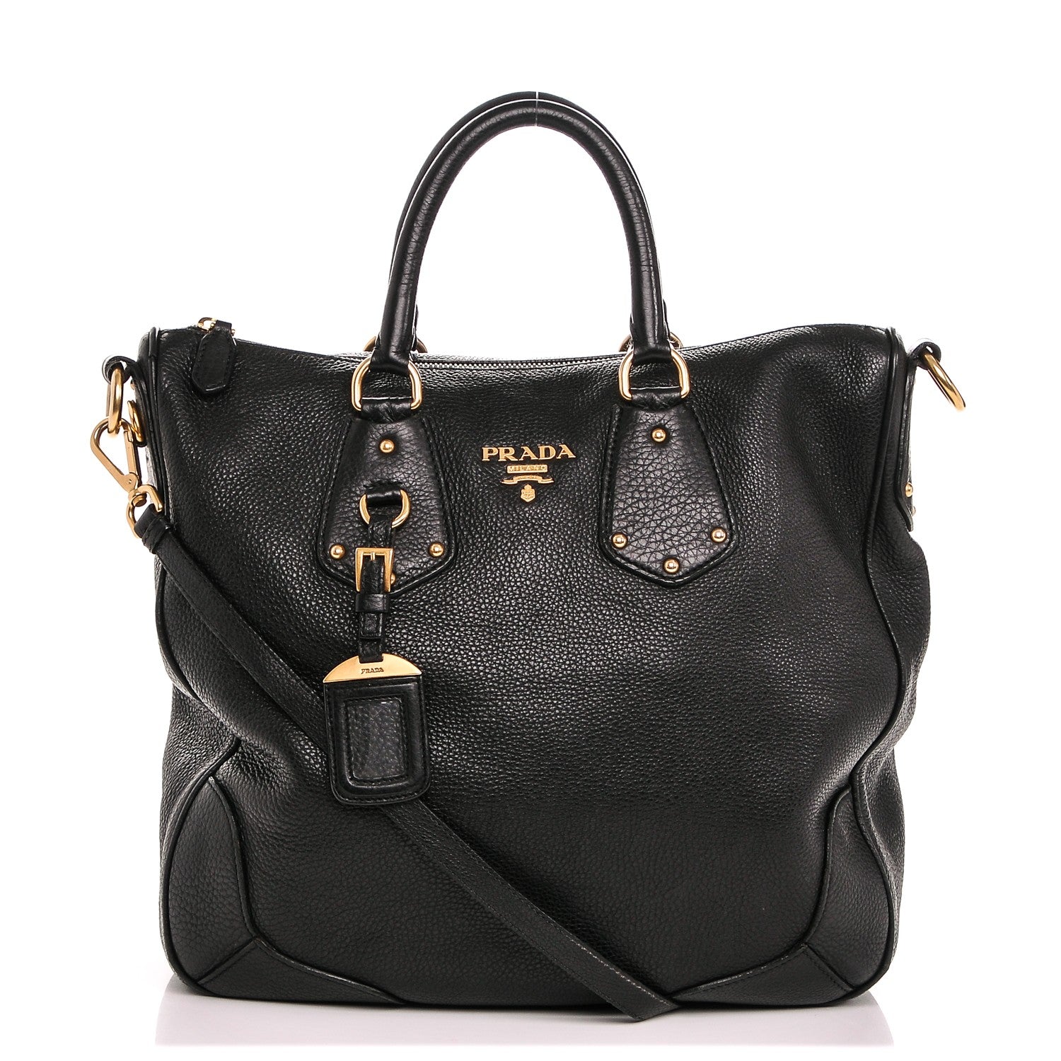 Prada Vitello Daino Shoulder Bag Nero Black 1 of 7