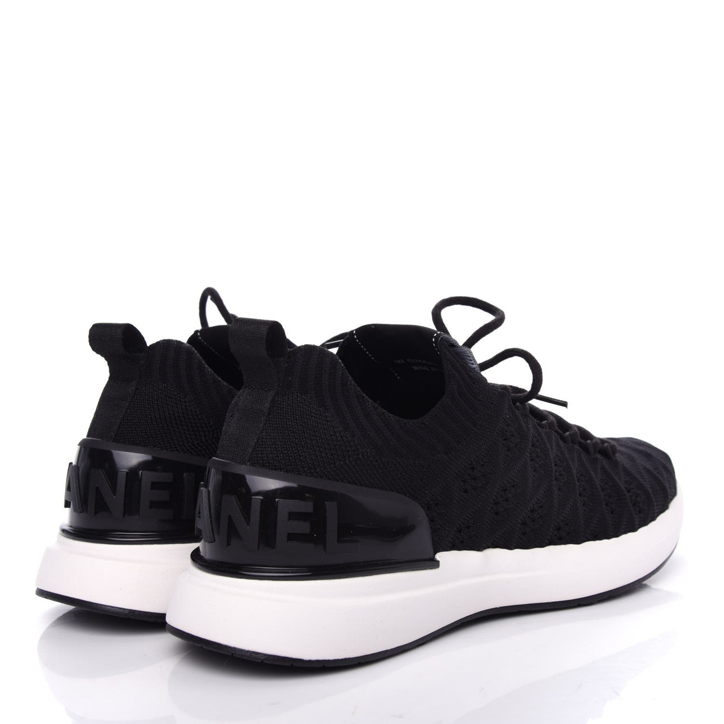 Fabric Logo Sneakers 38 Black