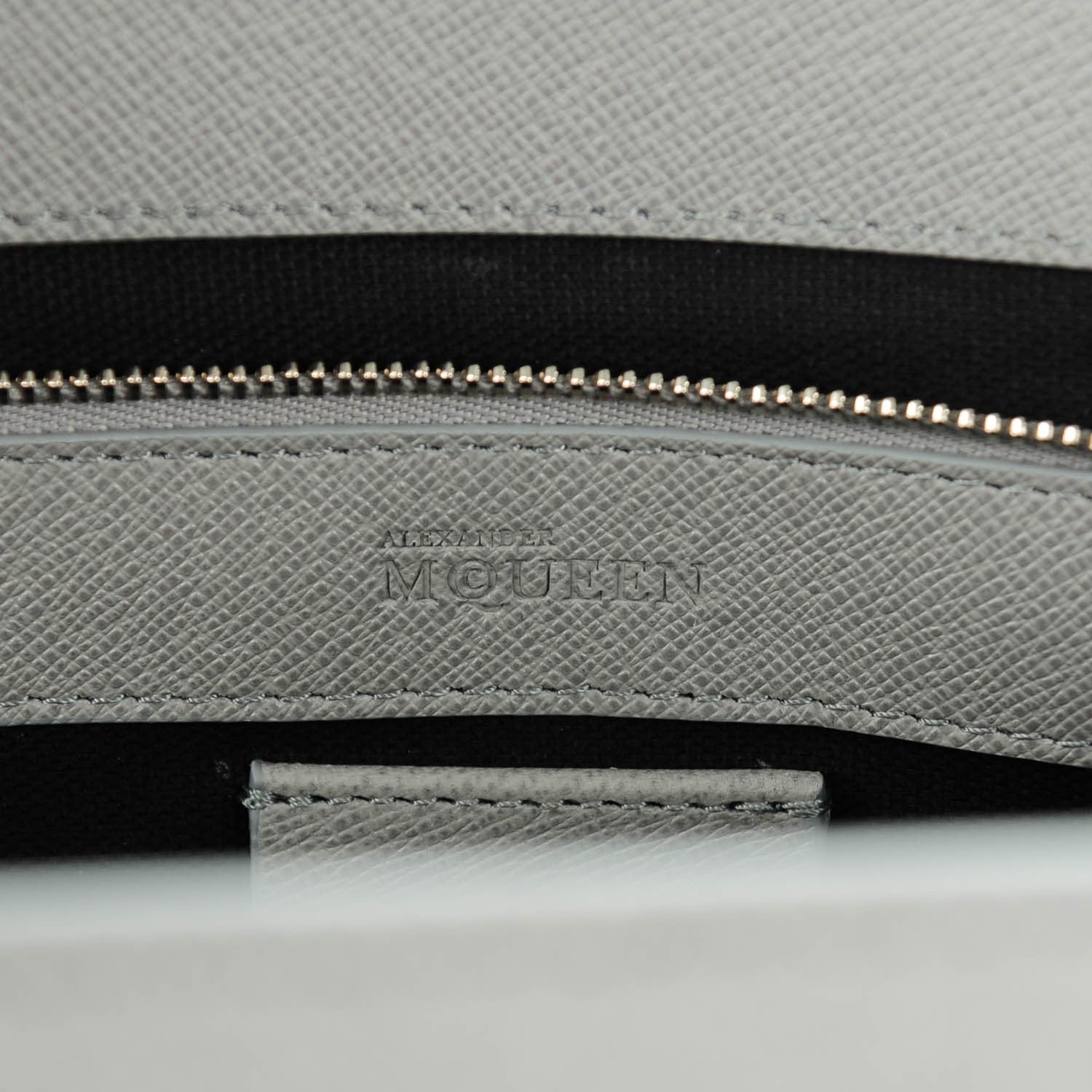 Alexander McQueen Saffiano Heroine Open Tote Grey Melange 6 of 8