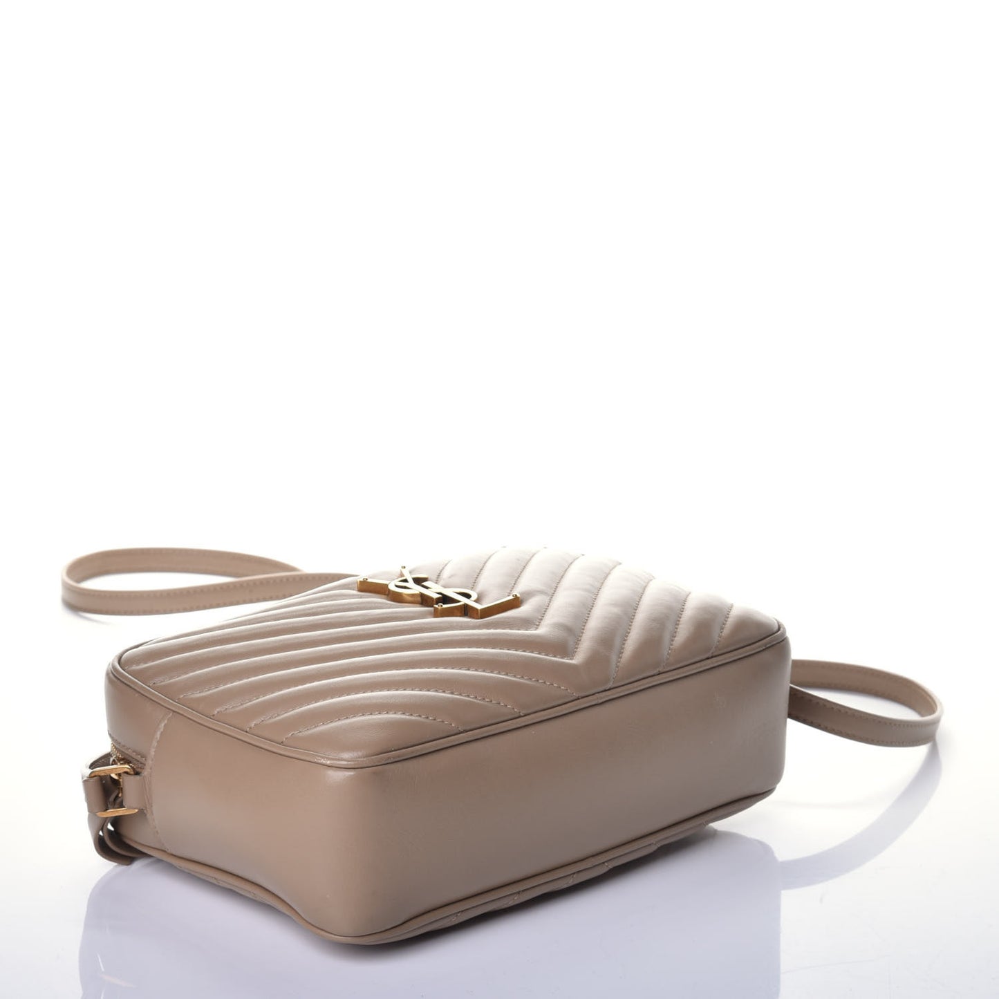 Calfskin Matelasse Monogram Lou Camera Bag Dark Beige