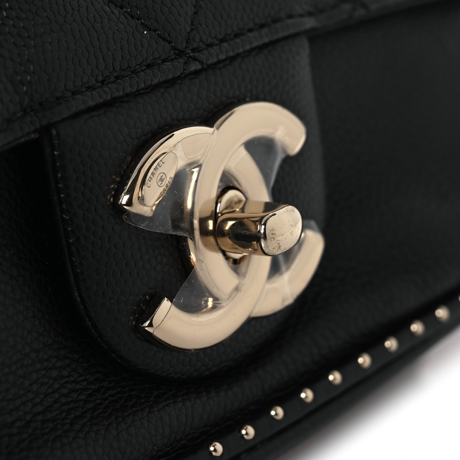 Chanel Caviar Quilted Small Studded Flap Black 11 of 11