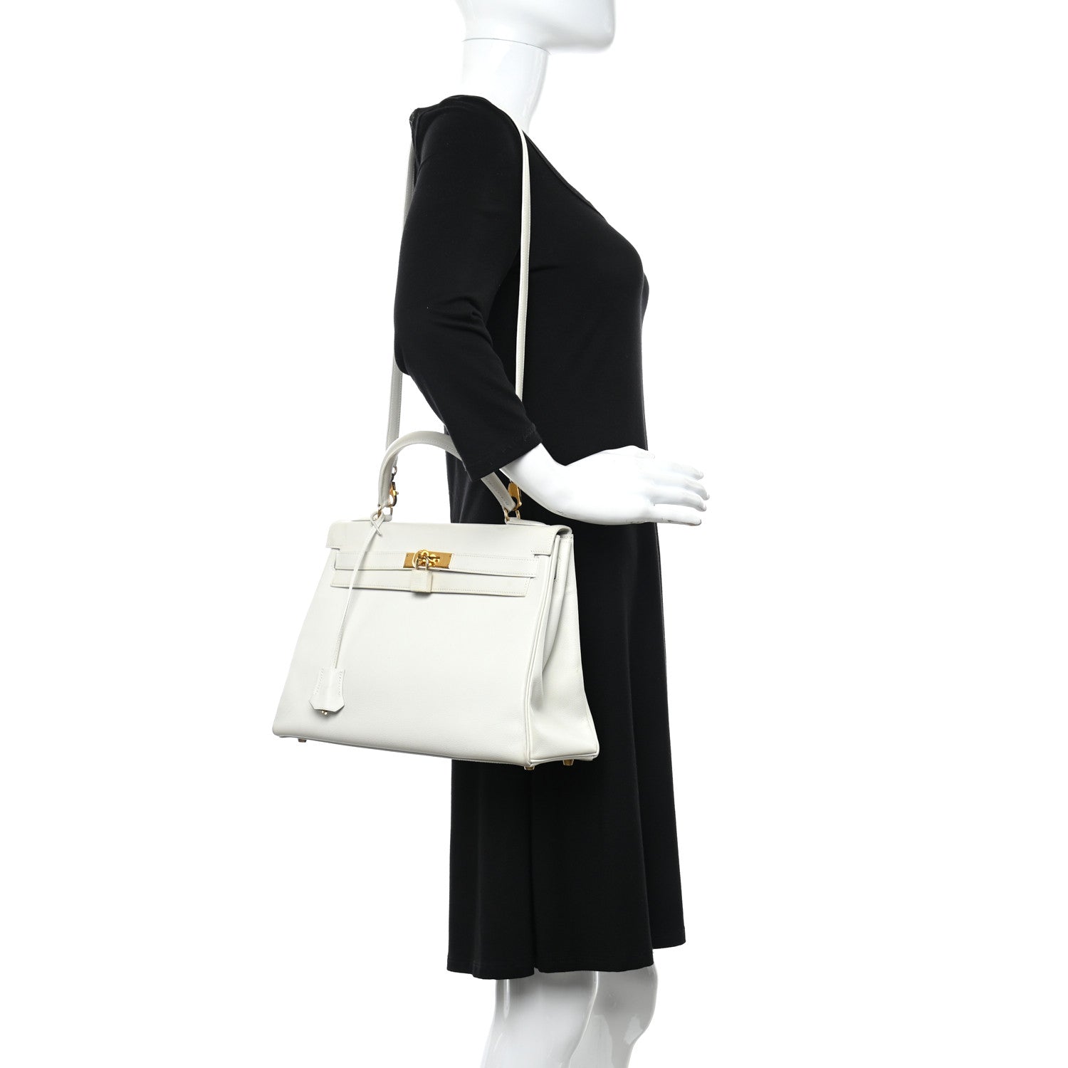 Hermes Evercolor Kelly Retourne 32 White 2 of 16