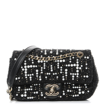Chanel Tweed Pearl Small Cosmos Flap Black 1 of 8