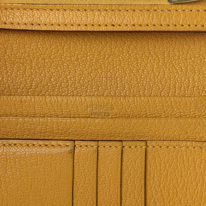 Hermes Chevre Mysore Bearn Compact Wallet Jaune Ambre 7 of 8