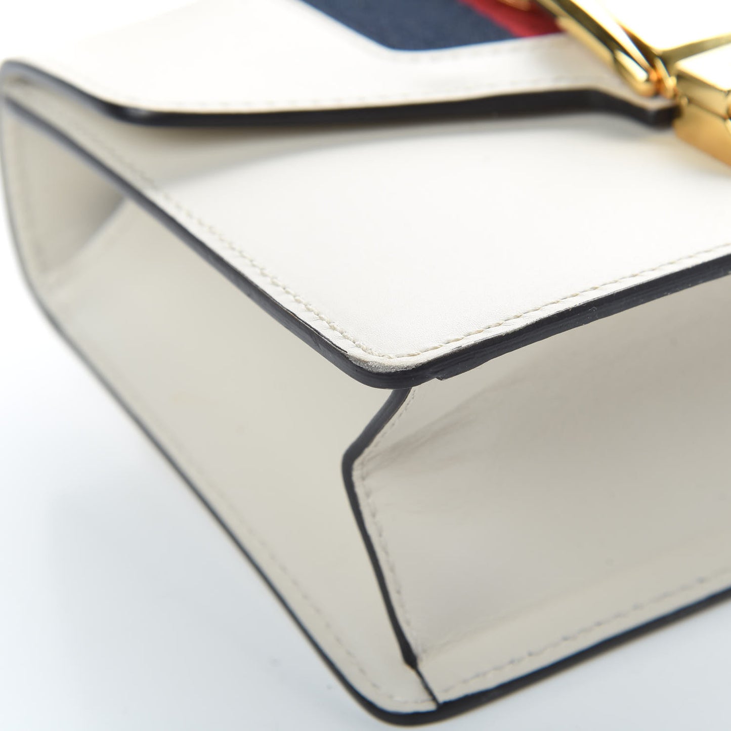 Calfskin Mini Sylvie Chain Shoulder Bag White