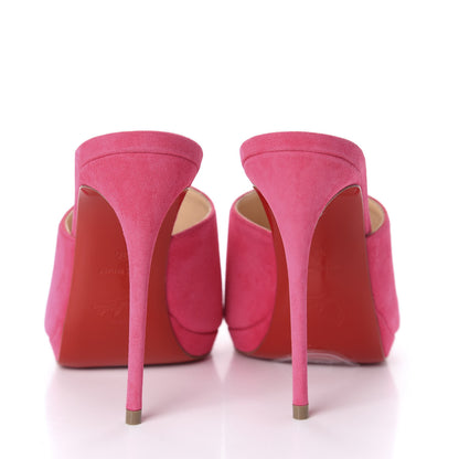 Christian Louboutin Suede Pigamule 120 Slide Sandals 36 Bangal Rose 6 of 9