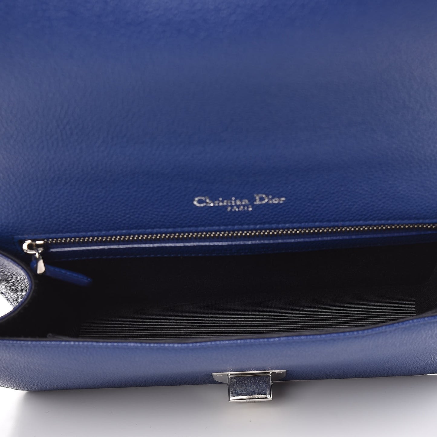 Grained Calfskin Medium Diorama Flap Bag Bleu De Minuit