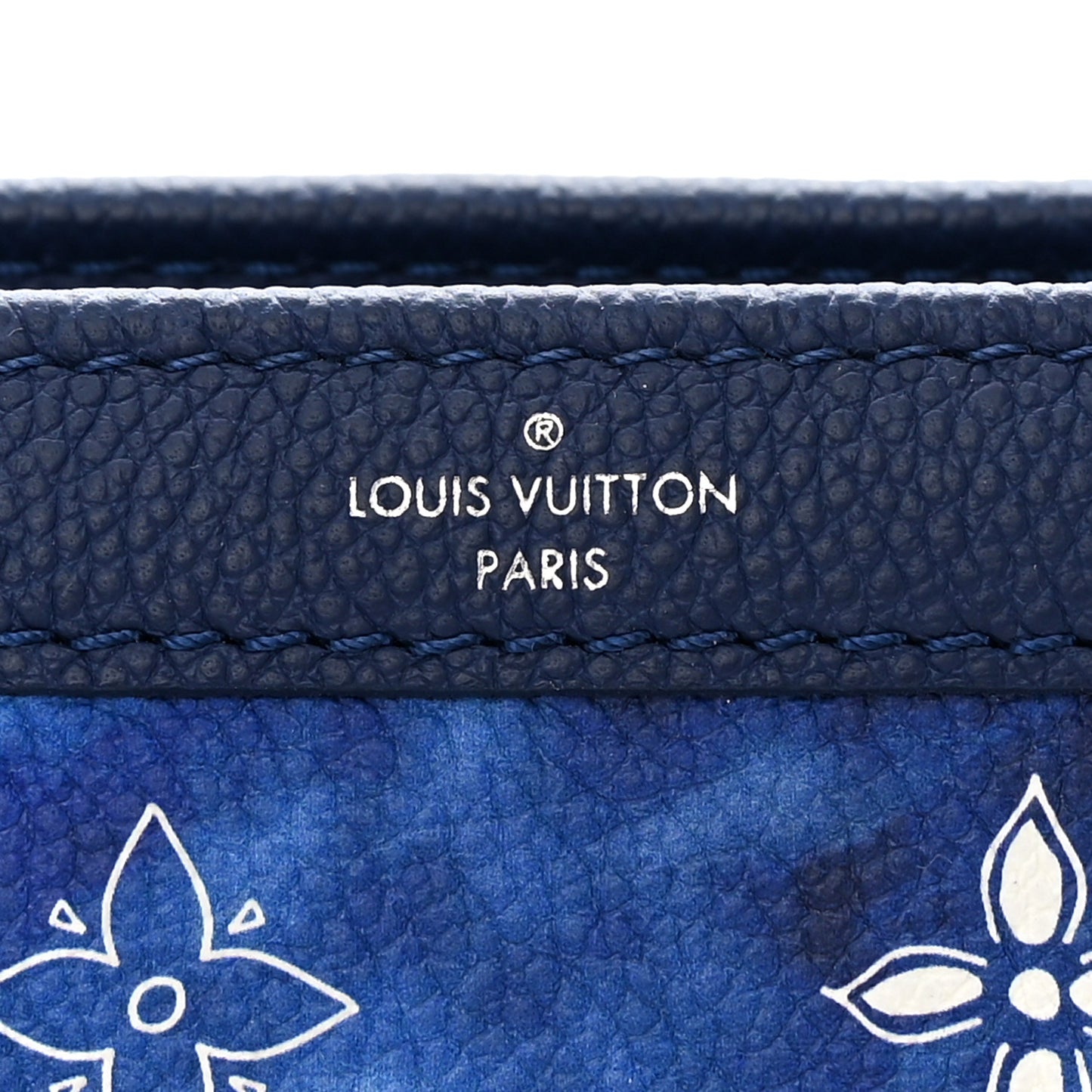 Cowhide Monogram Bandana Wearable Wallet Blue