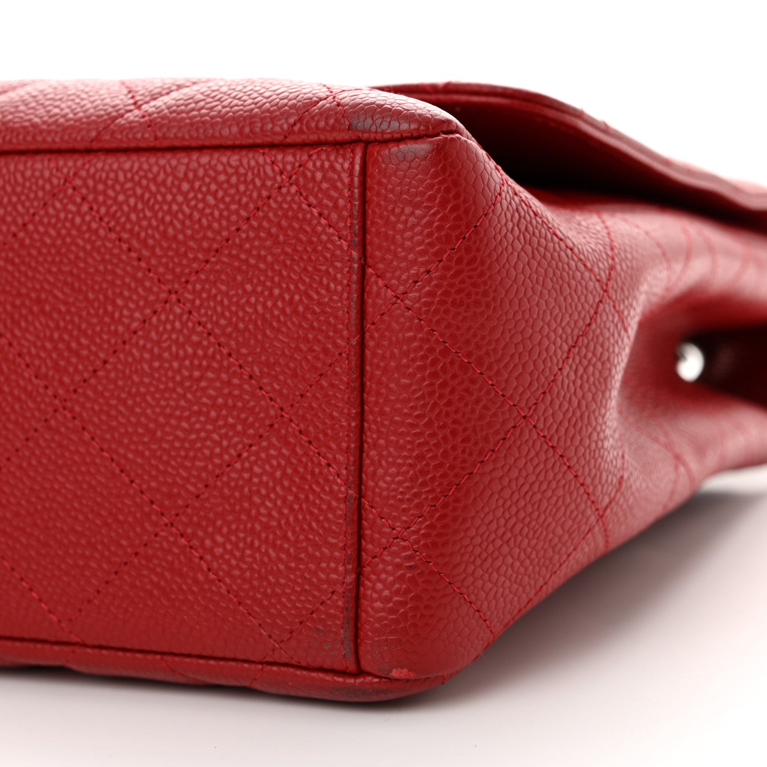 Chanel Caviar Quilted Maxi Single Flap Red 10 of 24