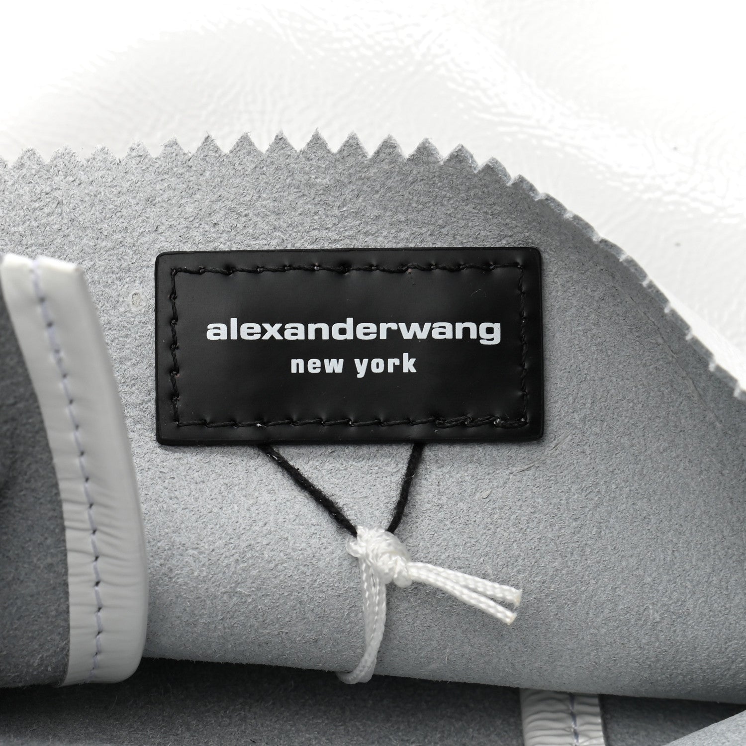 Alexander Wang Patent Lunch Bag Foldover Clutch White 6 of 7