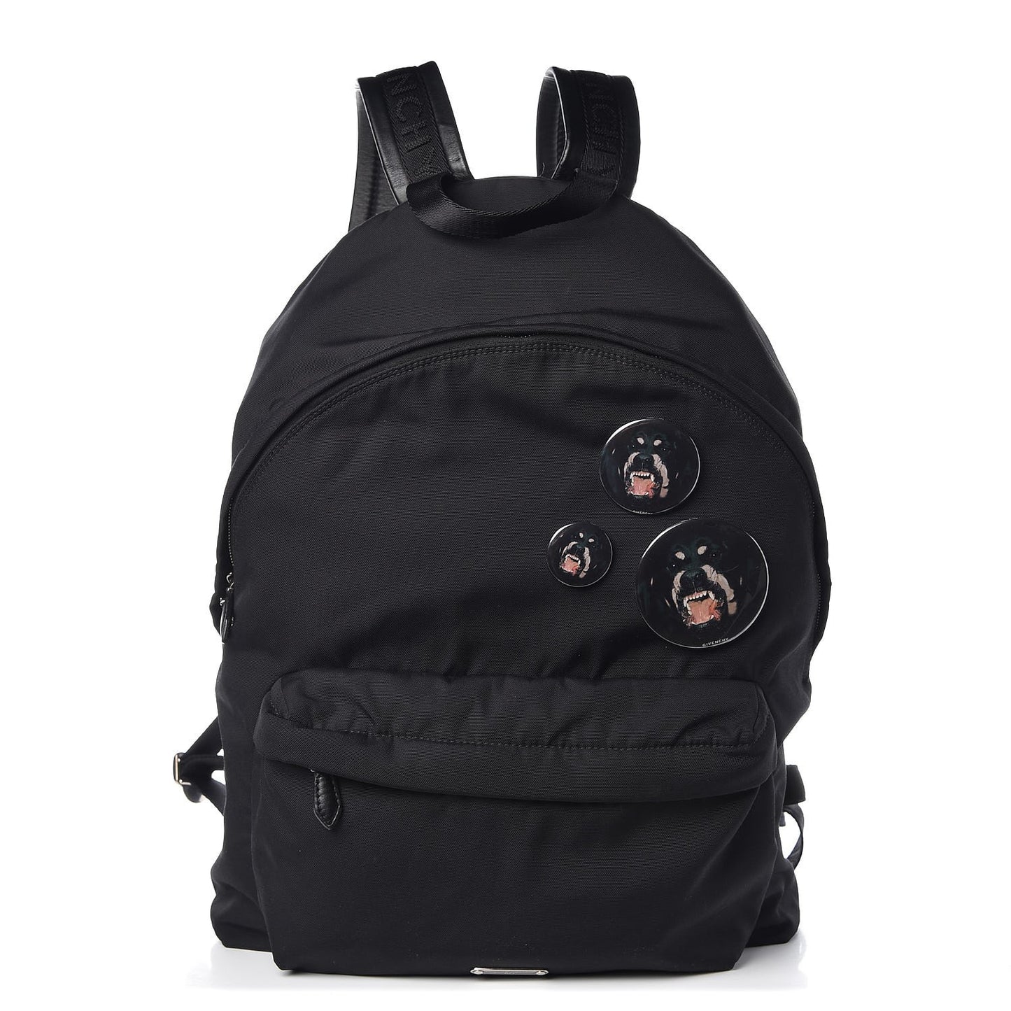 Cotton Metal Plate Backpack Black