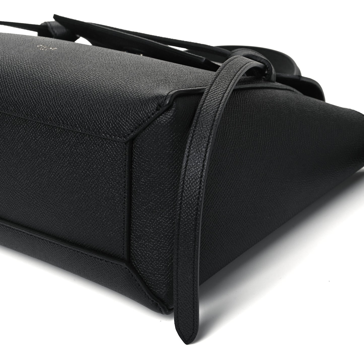 Grained Calfskin Micro Belt Bag Black