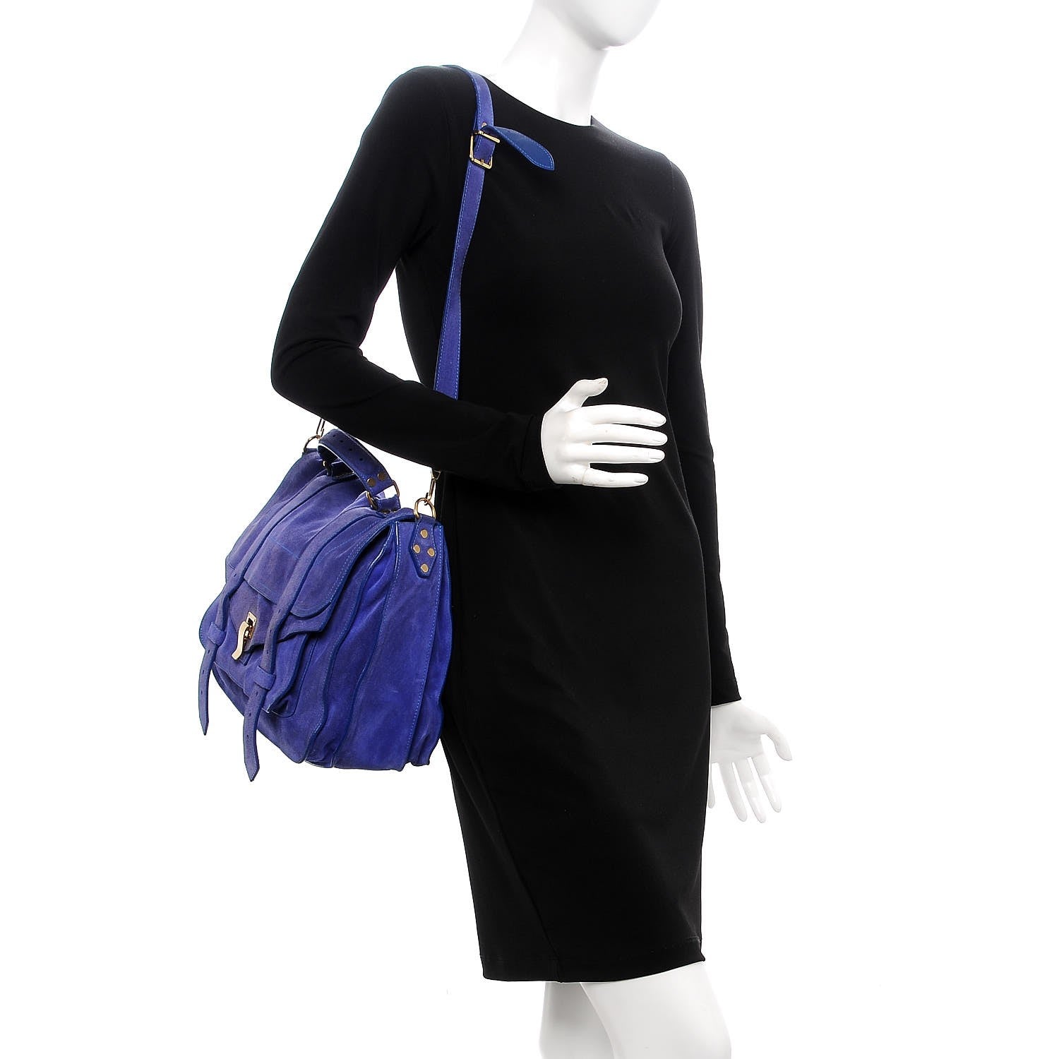 Proenza Schouler Suede PS1 Large Satchel Cobalt 2 of 20
