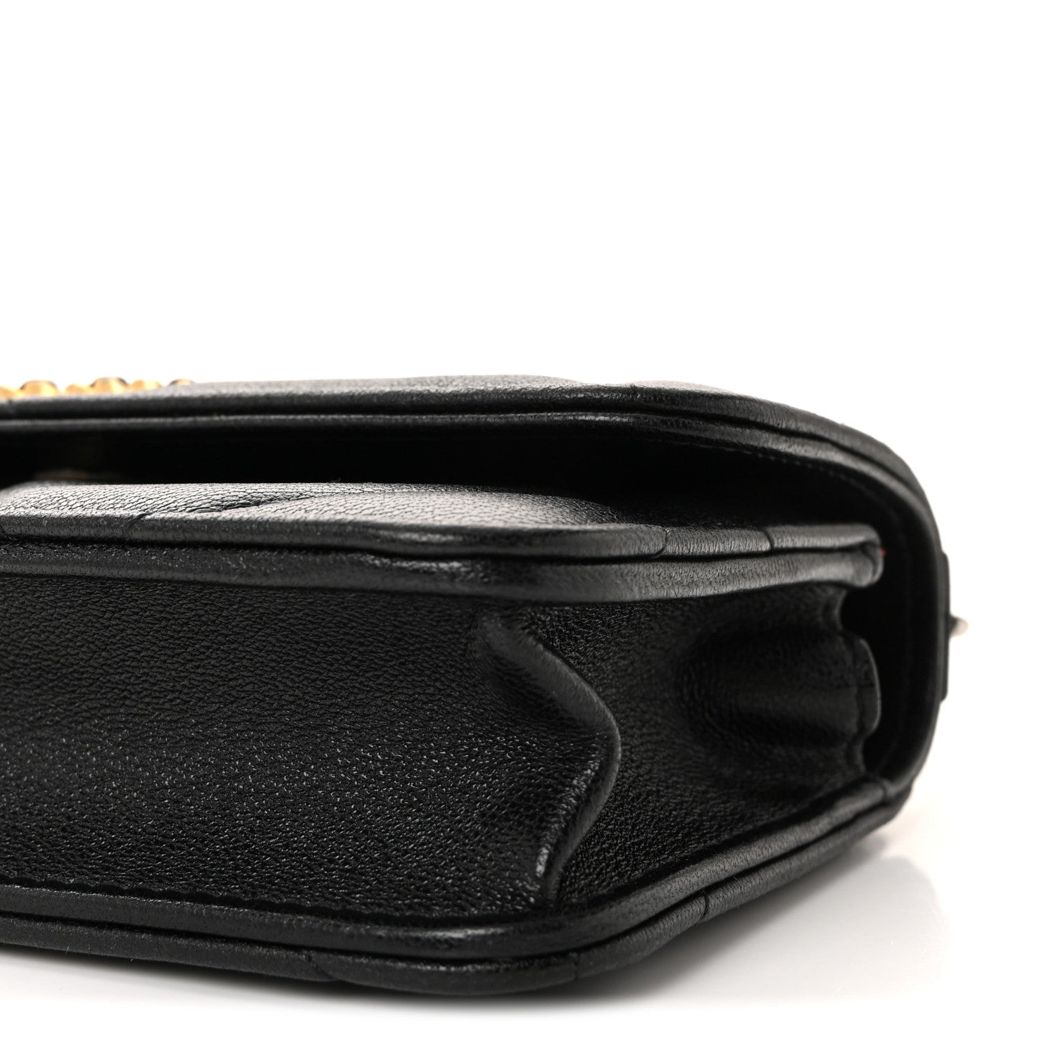 Chanel Lambskin Quilted Chanel 19 Clutch With Chain Black 1804039
