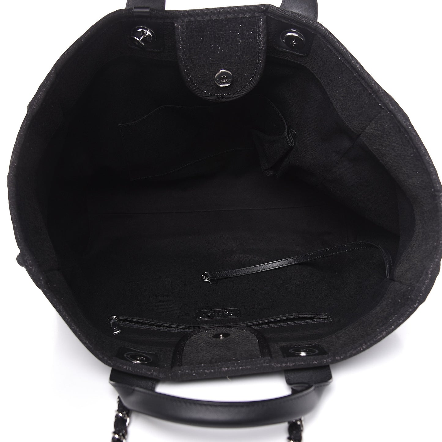 Lurex Boucle Large Deauville Tote Black