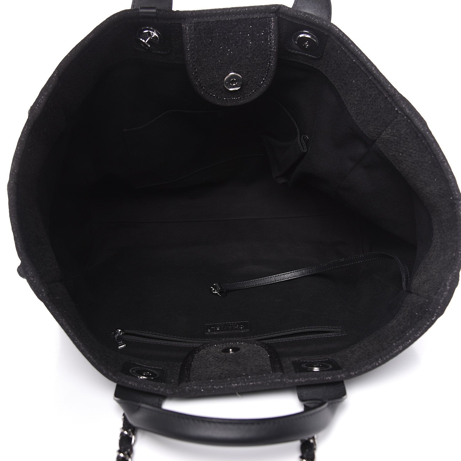 Chanel Lurex Boucle Large Deauville Tote Black 5 of 10