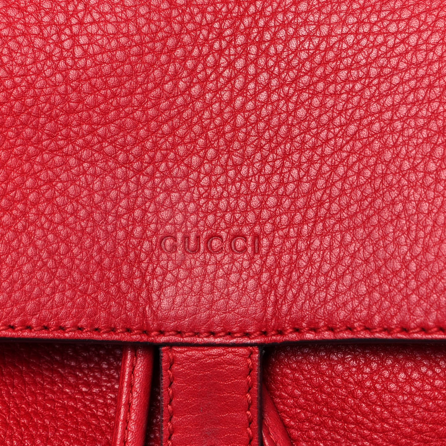 Cellarius Calfskin Medium Bamboo Backpack Hibiscus Red