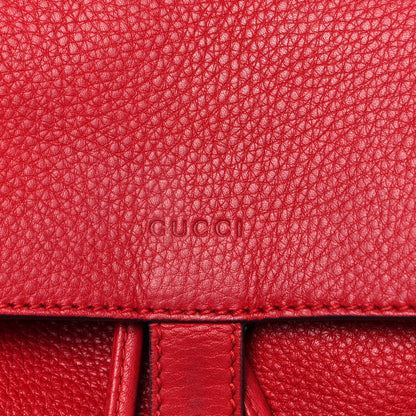 Gucci Cellarius Calfskin Medium Bamboo Backpack Hibiscus Red 7 of 15