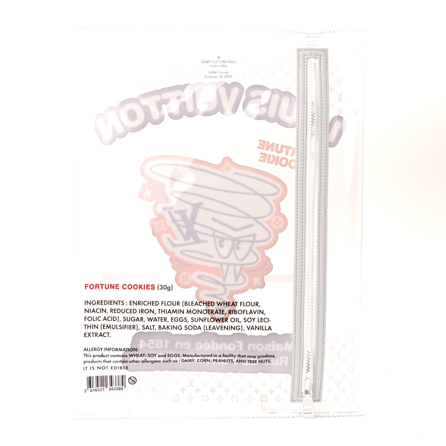 Calfskin Monogram Fortune Cookie Pouch Purple