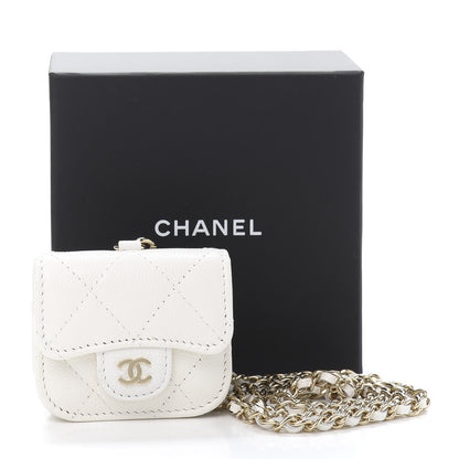 Chanel Caviar Quilted Airpods Pro Case White 12 of 12