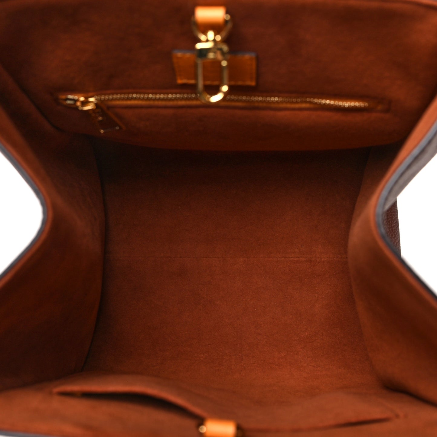Calfskin Monogram Fold Tote MM Camel Sunbeam Cream