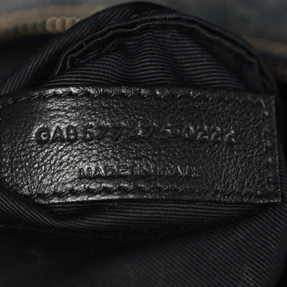 Saint Laurent Denim Quilted Medium Loulou Puffer Monogram Chain Satchel Blue Cinnamon 7 of 10