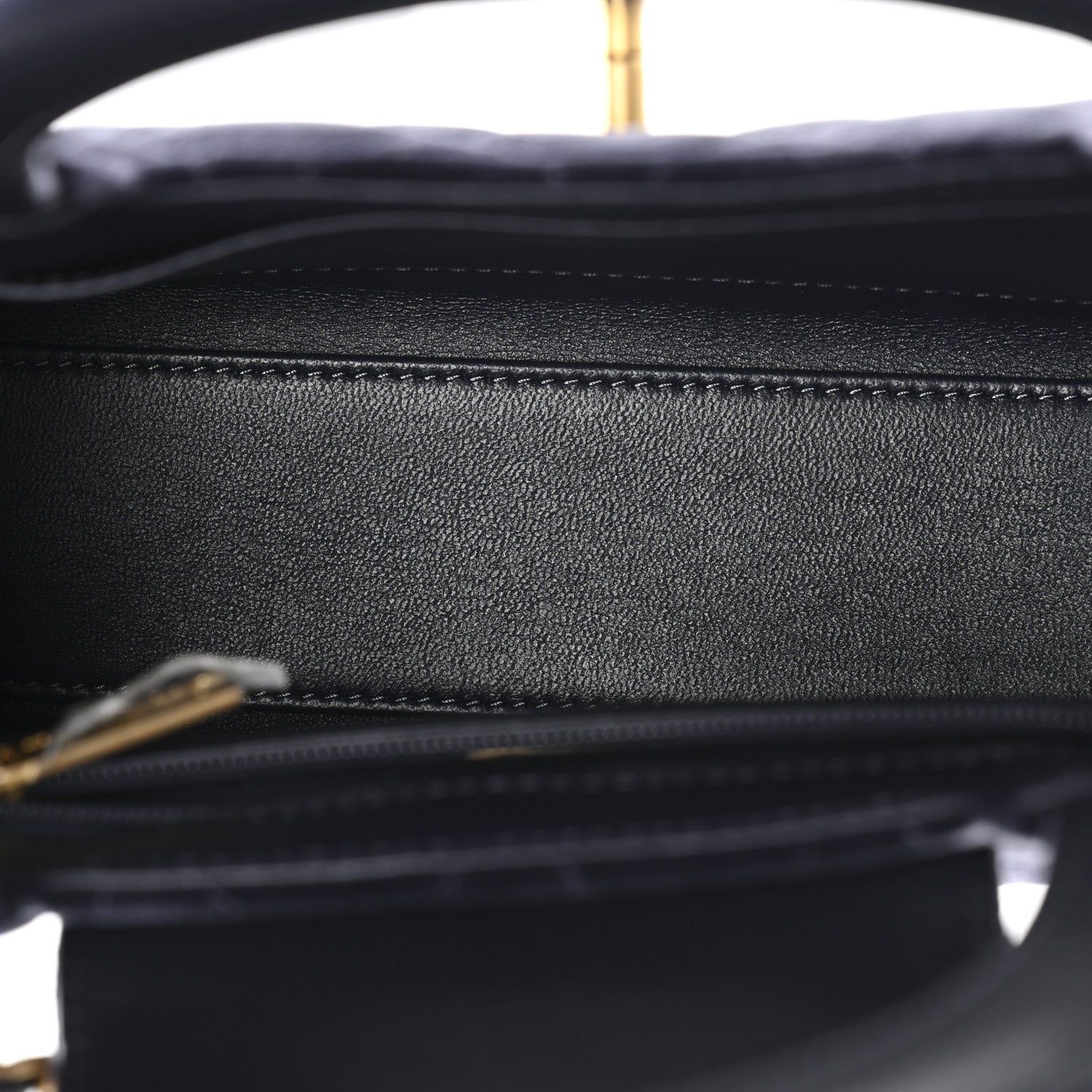 Chanel Velvet Quilted Nano Kelly Shopper Navy 5 of 11