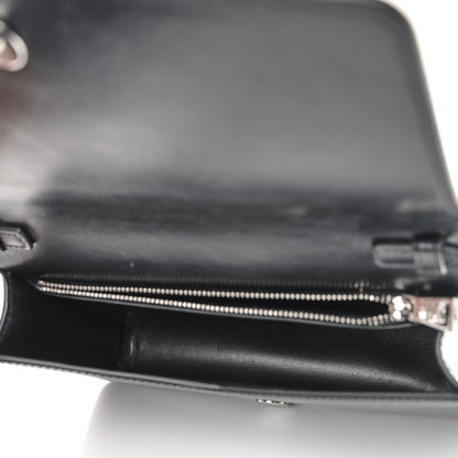 Prada Spazzolato Flap Slide Chain Shoulder Bag Black 5 of 9