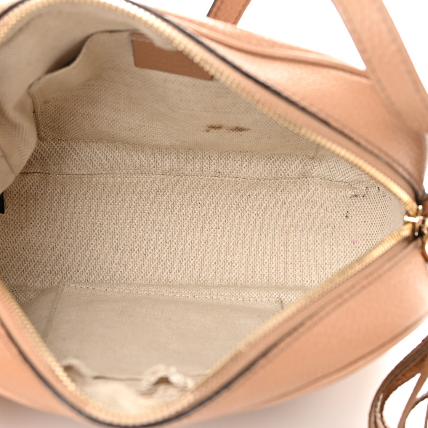 Pebbled Calfskin Small Soho Disco Bag Camelia