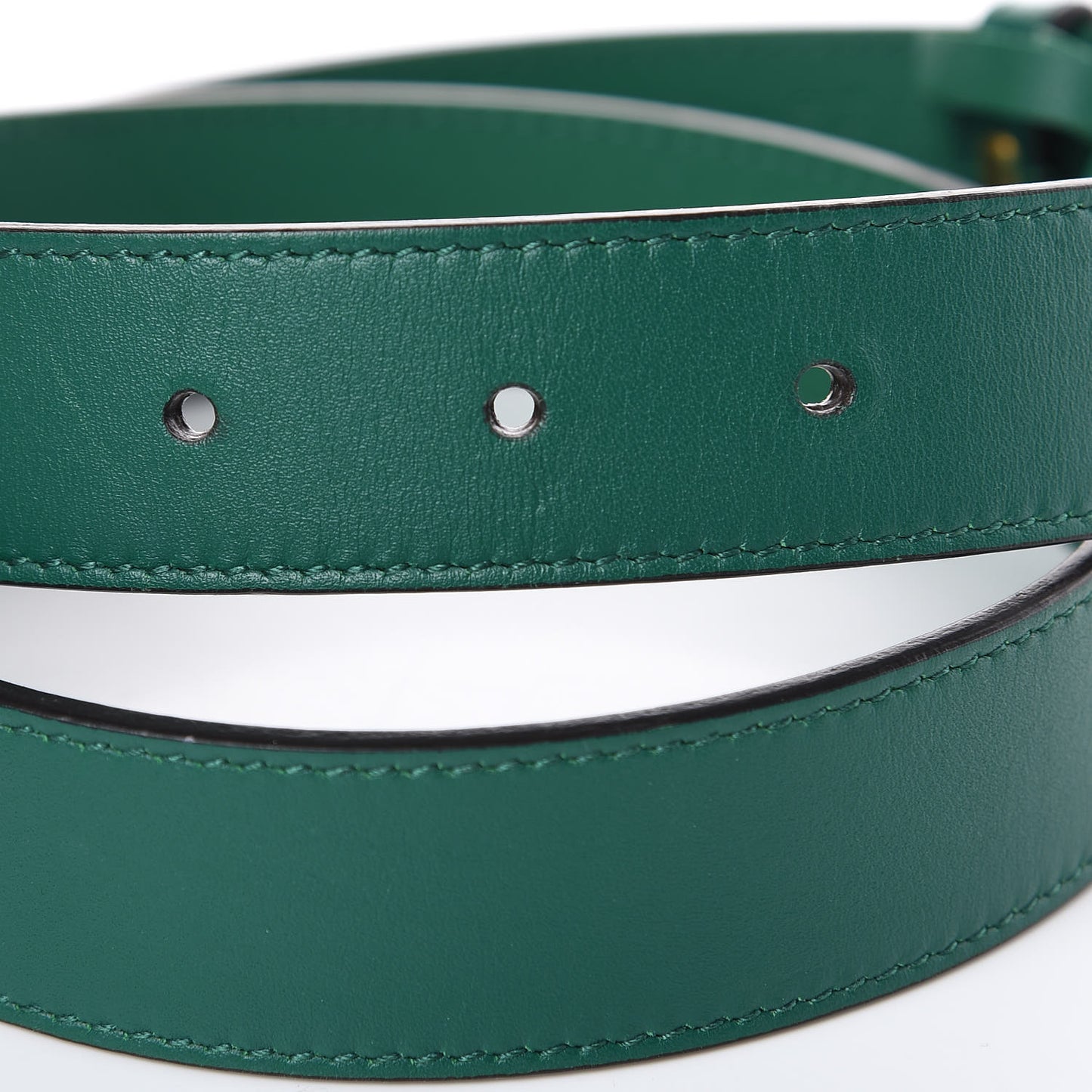 Calfskin Crystal Metal Tiger Head Buckle 30mm Belt 75 30 Emerald Multicolor