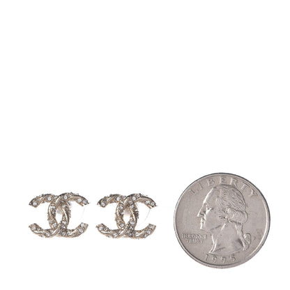 Chanel Crystal Twisted CC Earrings Gold 2 of 5
