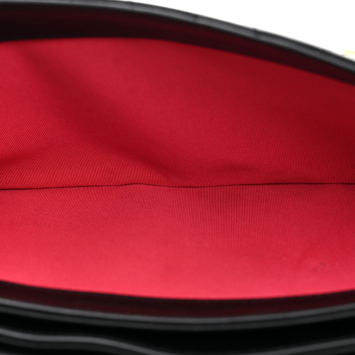 Calfskin Quilted Enchained Clutch Black