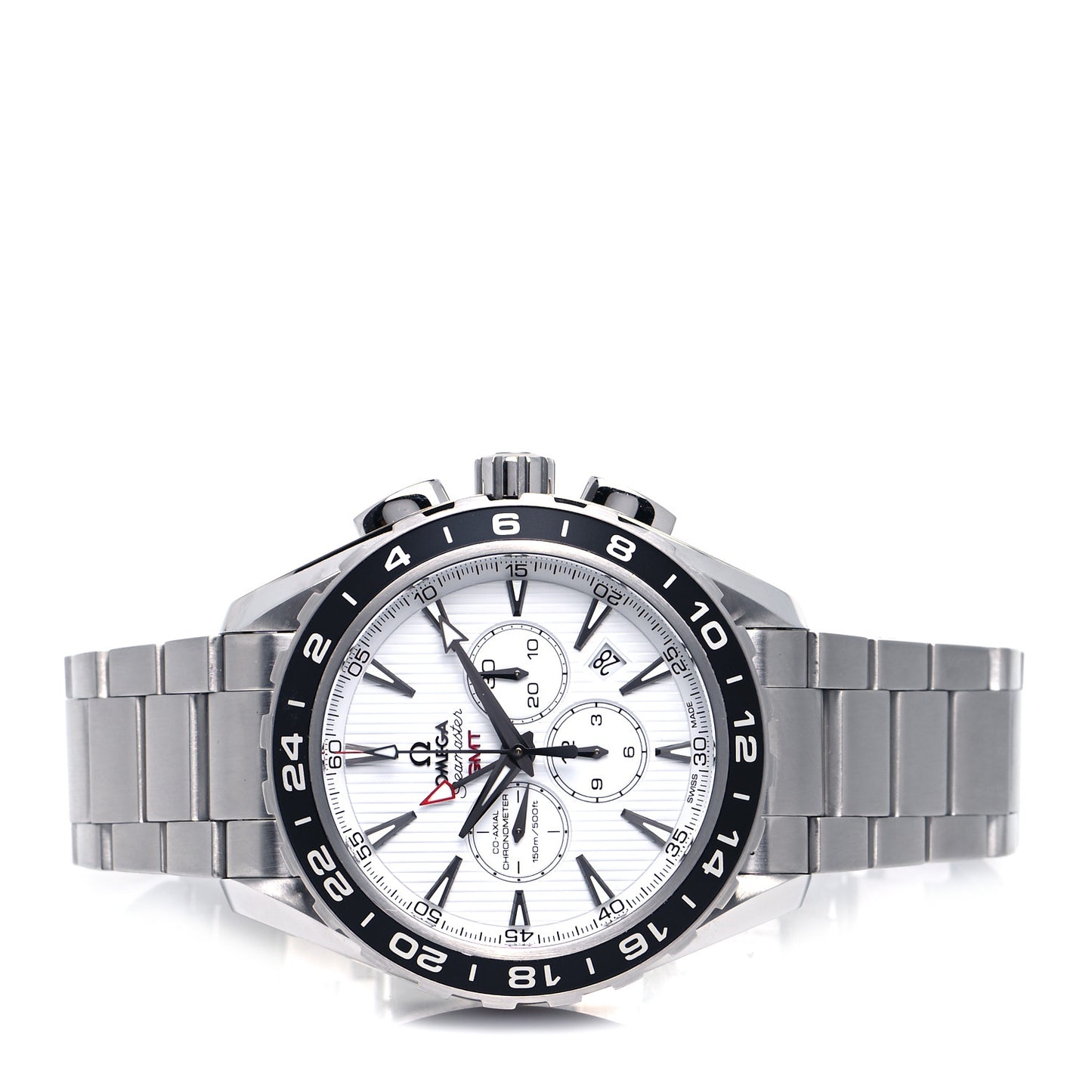 Stainless Steel 44mm Seamaster Aqua Terra GMT Automatic Watch White 231.10.44.52.04.001