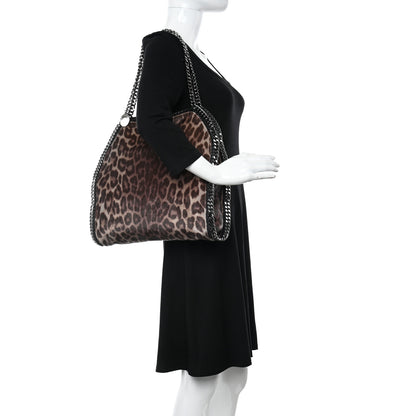Stella McCartney Faux Calf Hair Leopard Print Small Falabella Tote Brown 2 of 11