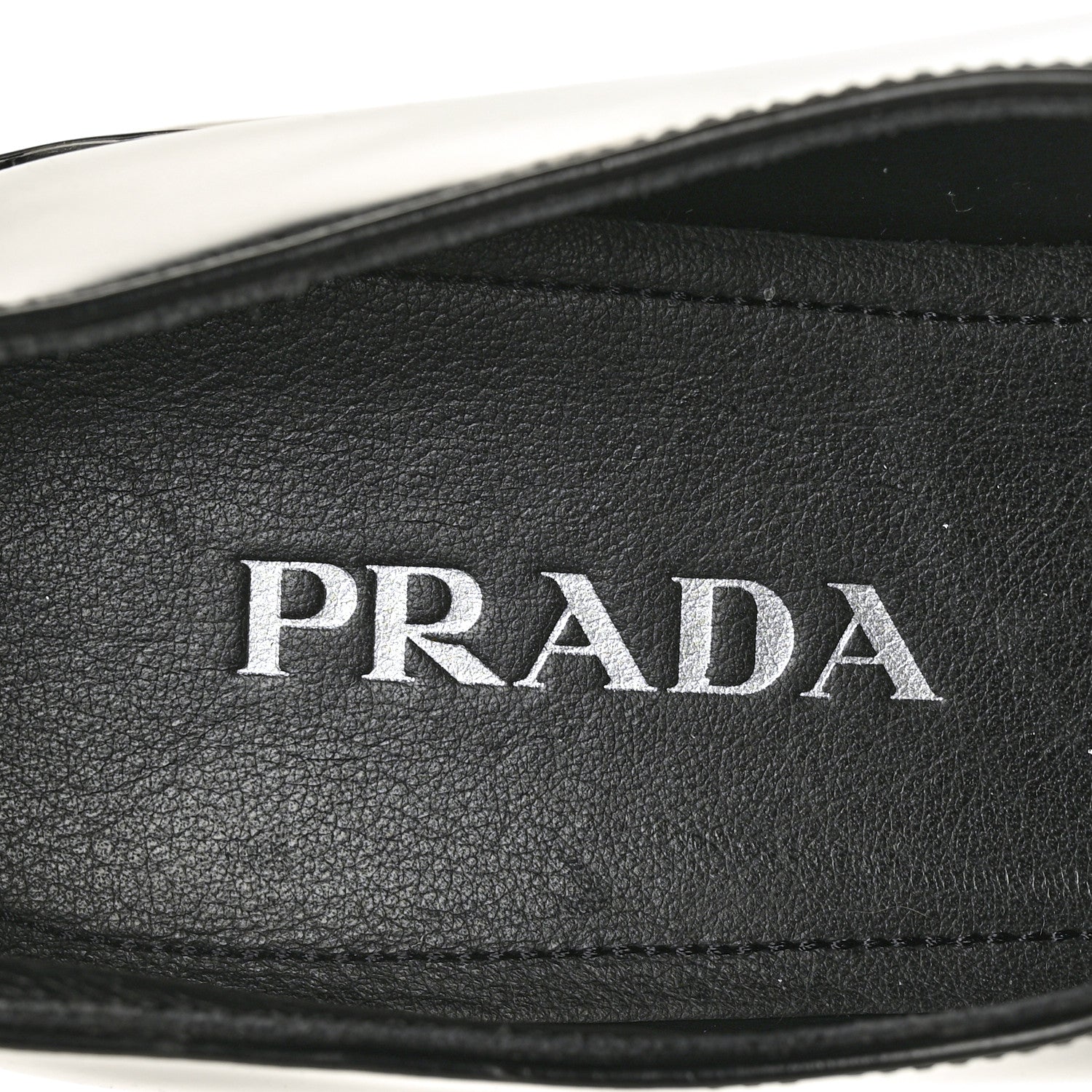 Prada Spazzolato Metal Triangle Logo 50mm Loafers 40.5 Black 7 of 9