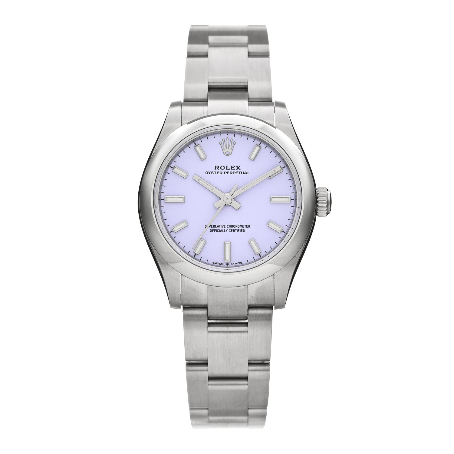 Rolex Stainless Steel 31mm Oyster Perpetual Watch Lavender 277200 1 of 5