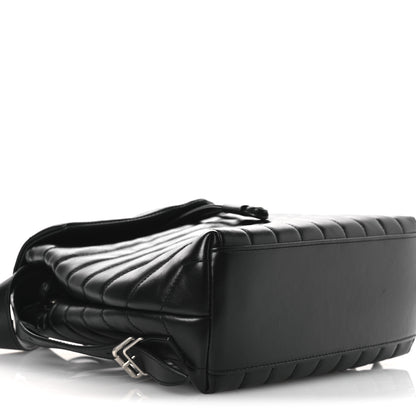 Saint Laurent Calfskin Y Quilted Monogram Small Loulou Backpack Black 9 of 10