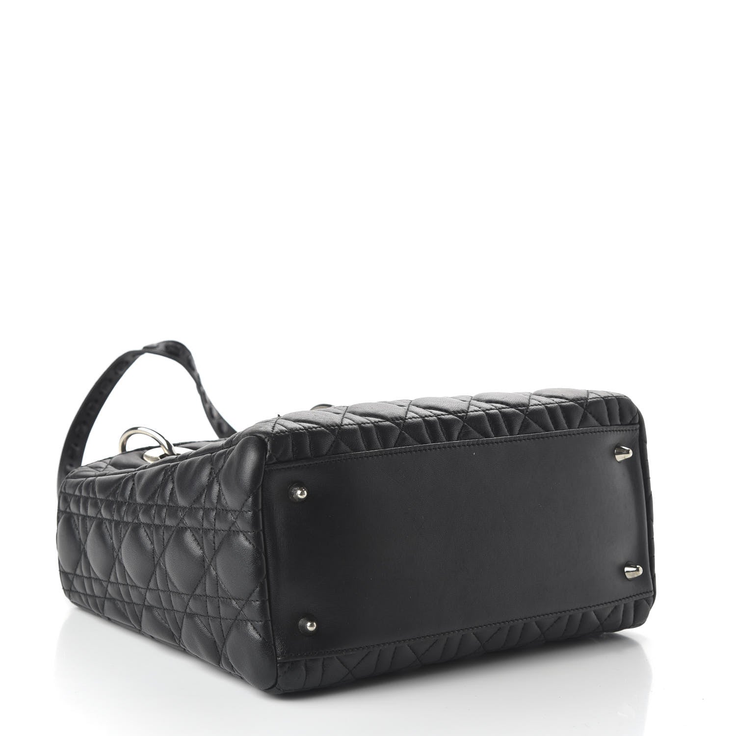 Christian Dior Lambskin Cannage Medium Whipstitch Lady Dior Black 4 of 9