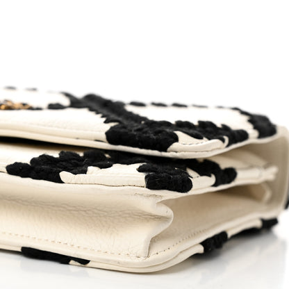 Chanel Calfskin Crochet Chanel 19 Wallet On Chain WOC White Black 11 of 12