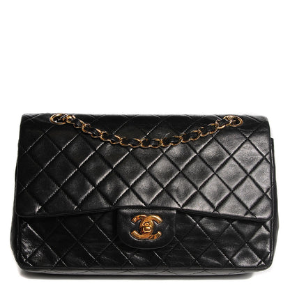 Chanel Lambskin Quilted Medium Double Flap Black 1 of 9