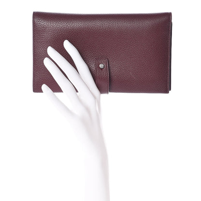 Saint Laurent Grained Calfskin Sac De Jour Souple Thin Wallet Rouge Legion 2 of 9